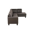 thumbnail image 3 of Star Home Living Corp Chris Faux Leather Right Facing Sectional Grey, 3 of 12