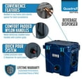 thumbnail image 4 of 5 Gallon, 2-in-1 Beverage Dispenser/Cooler - QuadraX Hard Cooler-Abyss Blue, 4 of 9
