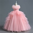 thumbnail image 5 of Avrntaa Flower Girls Princess Dress Tulle Ruffle Puffy Hem Dresses Wedding Birthday Party Gown 4-14Y, 5 of 7