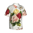 thumbnail image 2 of Uemuo Vintage Bike Flower Butterfly Printed Regular Fit Short Sleeve Casual Hawaiian Shirt for Men,Aloha shirt,Tropical shirt,Floral print shirt,Vacation Beach shirt-XX-Large, 2 of 9