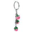 thumbnail image 1 of LLavero de fresa de acero inoxidable, decoración temática de frutas, llavero colgante, campanas adorables, retención de llaves ShuxiuWang 8390605205590, 1 of 1