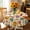 A-daisy, variant on American Flag Tablecloth Round 70 Inch Farmhouse Patriotic Tablecloth Polyester Washable Fabric Rustic 4th of July Table Cloth Decorative for Kitchen Picnic Indoor Outdoor Holiday Party