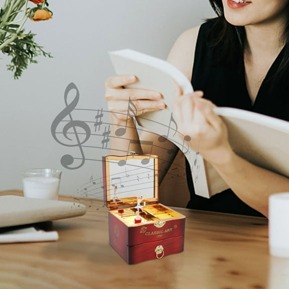 PPgejGEK Stocking Stuffers for Kids Music Jewelry Box Kids Music Box with Drawer Birthday Christmas Valentine's Day Daughter Girlfriend