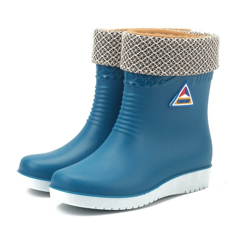 

VEKDONE Boots Deals Women s Flats Non-Slip Round Toe Athletic Shoes Waterproof Galoshes Rain Boots For Womens Gardening Farming Water Mens ing