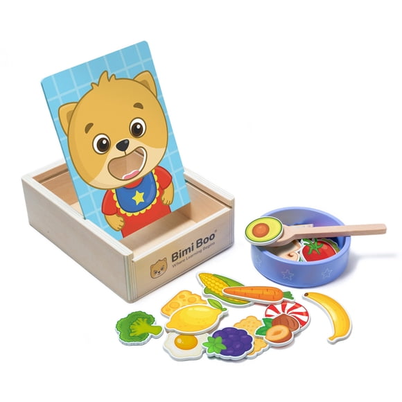 Juguete de Alimentacion Montessori Bimi Boo Madera 27 Piezas con Cuchara