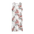 thumbnail image 2 of SOOMLON White Nightgowns for Women Plus Size Loose Soft Loungewear Crew Neck Sleeveless Long Sundress Floral Sleepdress, 2 of 6