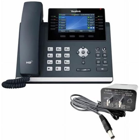 Yealink T46U IP Phone - Power Adapters Included - 1 Year Manufacturer Warranty - Unlocked can be Used with Any VoIP Provider