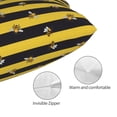 thumbnail image 3 of Fotbe Striped With Bees Funda de Almohada Decorativa Estilo Occidental, Lujo en Algodón, Fundas para Almohadas King, Cojín Estampado para Decoración del Hogar-14"x20", 3 of 6