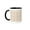 Black/White, variant on 3drose, Modern Faux Copper Triangle Geo Pattern, 11oz Two-tone Red Mug