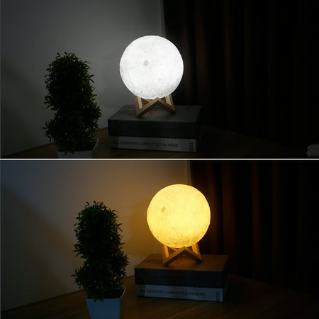 Moon Lamp 3D Lunar Moon Night Light Migoom LED Full Moon Light for Kids Moon Globe Light for ...