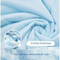 thumbnail image 3 of Cooling Comforter Queen Size, Double-Sided Cooling Tech Fabric Blanket for Hot Sleepers and Night Sweats, All-Season Breathable Lightweight Comforter, Light Blue, 3 of 8