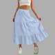 thumbnail image 4 of Faldas Largas para Mujeres Verano Suelto Casual Cómodo Sólido A-Línea Cintura Elástica, Poliéster Ligero, Versátil para la Fiesta Diaria de Citas, 4 of 8