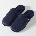 thumbnail image 2 of Roxoni Men's Soft Two Tone Memory Foam Indoor Outdoor Clog Warm Scuff Slipper, 2 of 5