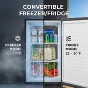 Whynter Compact Upright Convertible Fridge/Freezer with Lock, 3.1 Cu. Ft., Black, Energy Star