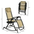 thumbnail image 3 of Outsunny Fabric Zero-Gravity Chair - Beige, 3 of 8