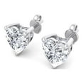 thumbnail image 2 of Davie - 1 Carat Heart Shape Diamond Stud Earrings, 2 of 3