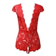 thumbnail image 5 of Lencería sexy sin espalda escote en V profundo encaje apasionado seducción ropa de dormir lencería sexy hueca, 5 of 5