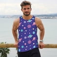 thumbnail image 6 of Salouo Space for Men's Tank Tops,Sleeveless Muscle Shirts for Men Quick Dry Workout Tank Top Gym Muscle Tee Fitness Bodybuilding Sleeveless T Shirt-X-Large, 6 of 7