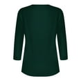 thumbnail image 5 of Trendsetting Women's Apparel Fashion Plus Size Women's Fashion Casual Solid T-shirt 3/4 Sleeves Buttons Blouse V-Neck Casual Tops, 5 of 5