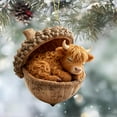 thumbnail image 4 of Yyuenw Forest Animal Acorn Ornaments, Cozy Forest Christmas Ornaments for Christmas Tree, Pine Cone Decoration, Woodland Creature Figurine, Resin Hanging Ornament Home Party Decor, 4 of 9