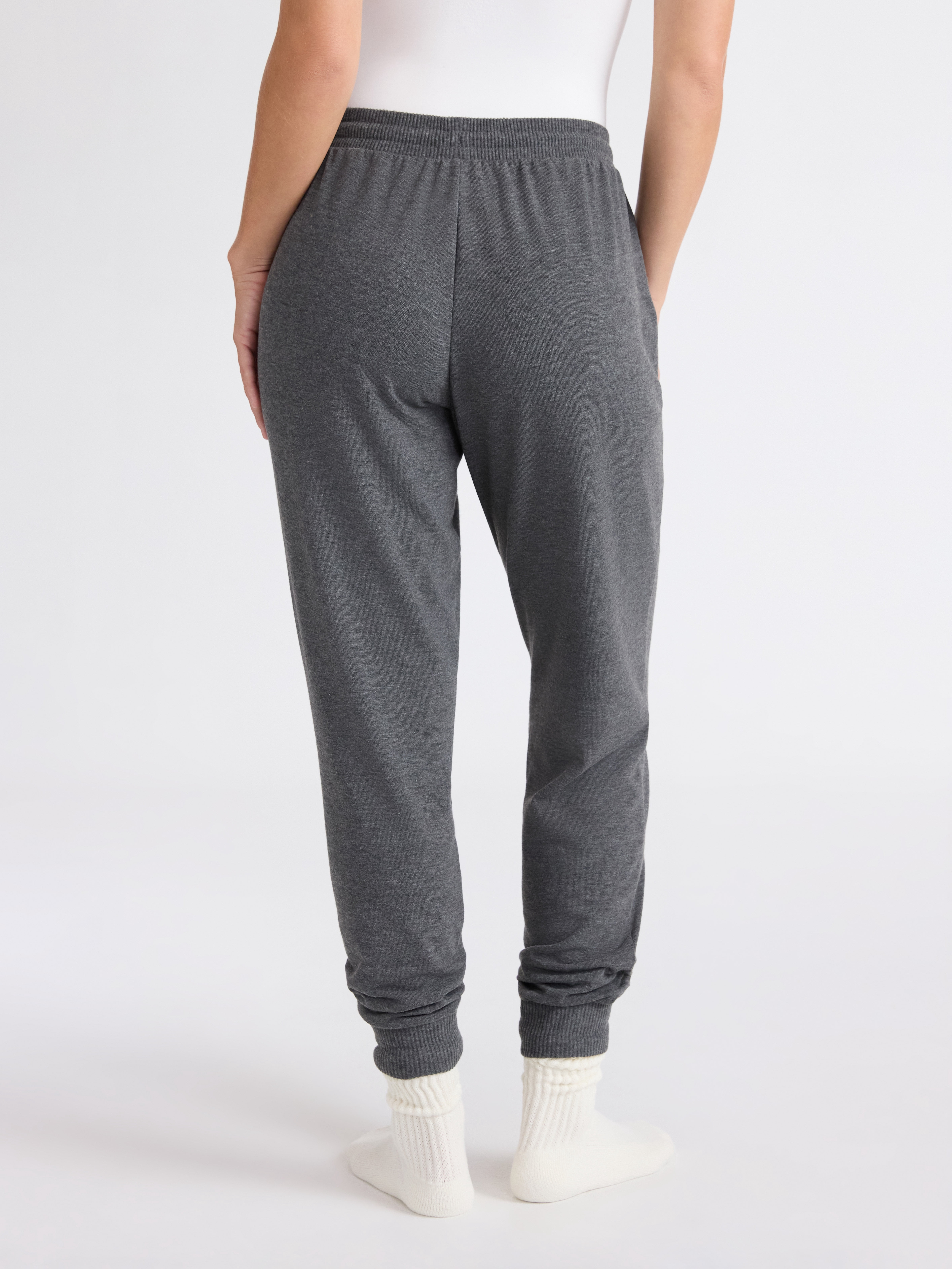 Joyspun Women's Cozy Lounge Collection Hacci Knit Sleep Joggers, 29'' Inseam, Sizes XS-3X