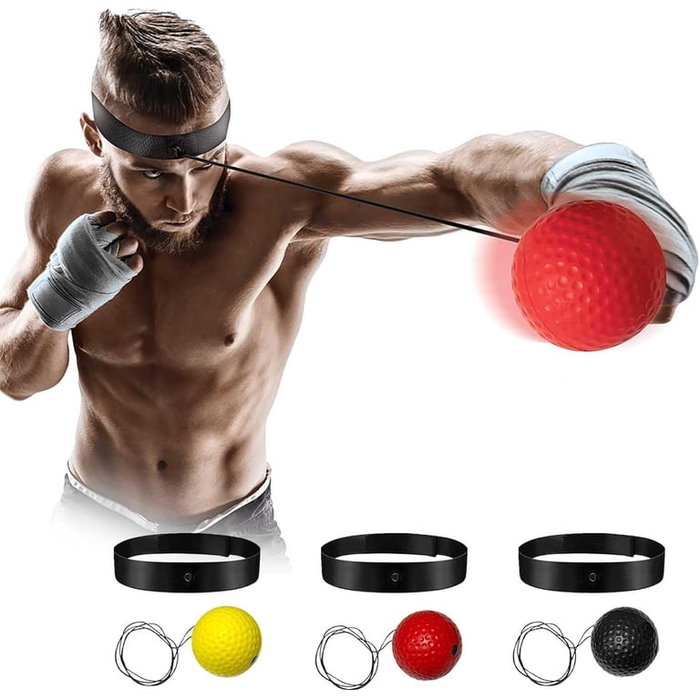 Boxing Reflex Ball Headband Set – 3 Balls, 3 Difficulty Levels For MMA, Speed & Coordination Training