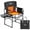 Black, variant on Sunnyfeel 2pk Foldable Heated Camping Directors Chair, Outdoor Portable Heating Chair with Side Table, Pocket for Beach, Fishing,Trip,Picnic,Lawn,Concert, Blue