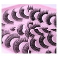 thumbnail image 5 of Beauos Natural Synthetic Volume False Eyelashes Pack of 20 Pairs Thick Eyelashes Natural Curling, False Eyelashes , 20 Pairs of False Eyelashes, 5 of 8