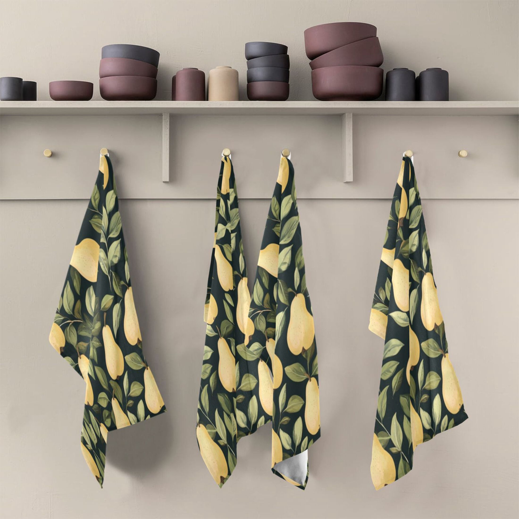 Kitchen Towel 28x18 Inches x6，Plate Towel, Decorative Towel, Napkin, Tea Towel Tea Towels For Kitchen Dish Cloths & Dish Towels Cute Cartoon Pear