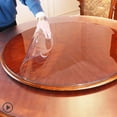 thumbnail image 1 of Clear Plastic Tablecloth Protector Round Table Transparent Cover Vinyl Table Cloth for Kitchen and Home Table (75 inch Diameter,1.5mm Thick), 1 of 1
