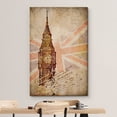 thumbnail image 3 of wall26 Canvas Print Wall Art Retro Vintage Union Jack Flag Big Ben Architecture &amp; Maps Landmarks Digital Art Modern Art Decorative Scenic Urban Bohemian for Living Room, Bedroom, Office - 24&quot, 3 of 5