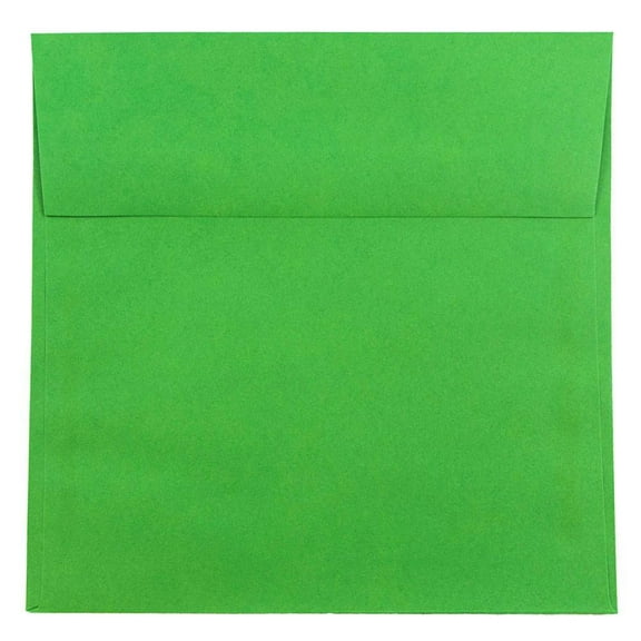 JAM Paper 8.5 x 8.5 Square Envelopes, Green, 50/Pack