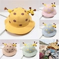 thumbnail image 3 of PEACNNG Cute Spring Summer Cartoon Giraffe Baby Bucket Hat Cotton Fisherman Hats Baby Boys Girls Sun Cap for 1-3 Years Old Baby, 3 of 5