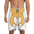 thumbnail image 2 of Picia Prince Corgi Dog Pajama Shorts for Men, Men's Pajama Bottoms, Sleepwear,Short Pajama Pants-XX-Large, 2 of 9