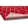thumbnail image 5 of Well Woven Plaza Geometric Red Modern Lines Angles Tiles Shapes Area Rug 8x11 (7'10" x 9'10") Carpet, 5 of 6
