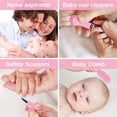 thumbnail image 5 of Baby Grooming Kit,Bexikou Pink 8Pcs Newborn Baby Care Accessories with Zipper Box, Baby Hair Nail Thermometer Care Set, Baby Healthcare Set for Newborn Infant, Toddler Girls & Boys, 5 of 8
