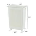 thumbnail image 2 of Ewingger 4 Pack 58 L Laundry Basket with Lid and Wheels, Large Plastic Dirty Clothes Hamper, White, 2 of 10