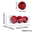 thumbnail image 4 of Twfbrm 3 Pcs Christmas Ball Pendant Hanging Ball Christmas Party Scene Decoration Christmas Tree Decorations 85mm Red Hanging Ball Hanging Decorations, 4 of 7