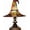 Small, variant on Stained Glass Witch hat lamp, Gothic Mystic Room Decor Handcrafted Ceramic Phantom Figurine, USB Rechargeable LED Glowing Lantern for Haunted, Tabletop Night Light Gift (Yellow, Large)