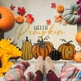 thumbnail image 2 of Fall Door Mat 17x29 Inch Thanksgiving Hello Pumpkin Doormat Decorative Outdoor Autumn Decoration Indoor Outdoor Entrance Floor mat, Non Slip Welcome Party Decor, F-J-M-D-S018-05, 2 of 5