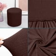 thumbnail image 4 of Qiopertar Stretch Round Stool Cover, Soft Waterproof Ottoman Slipcover with Elastic Edge, Machine Washable Protector for Vanity Bedroom Living Room, 4 of 6