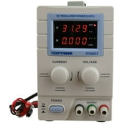 Tekpower TP3005T Variable Linear DC Power Supply, 0 - 30V @ 0 - 5A with Alligator Cable and Power Cord