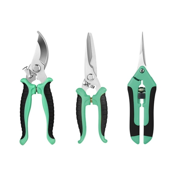 Pruning Shears, 3 Pack Garden Shears, Pruning Shears for Gardening, Garden Scissors, Garden Clippers, Gardening Snips, Hand Pruner For Gardening With Stainless Steel Blades
