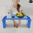 thumbnail image 3 of 6Pcs Kids Lap Desk Tray Plastic Breakfast Laptop Trays with Side Pockets Lap Bed Table, 3 of 12