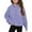 Purple, variant on Mercatoo Half Zip Crop Sweatshirt for Girls Long Sleeve Pullover Tops Kids Lightweight Winter Clothes