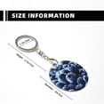 thumbnail image 3 of Naloa Blueberry Print Round Keychain Keychain Key Ring, Key Tag, Key Chain Bulk for Gift Accessories (Round), 3 of 7
