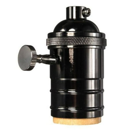 

Fancy E27 Retro Vintage Edison Screw Pendant Lighting Bulb Lamp Holder Base Socket Pearl Black
