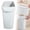 Beige, variant on Small Trash Can, Slim Garbage Can Plastic Waste Basket with Handles Container Bin for Narrow Spaces Bathroom, Bedroom, Kitchen, Office at Home, Beige