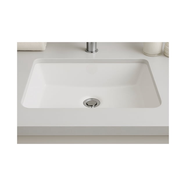 21 inch Rectangular White Ceramic vanity / vessel bathroom Sink - undermount