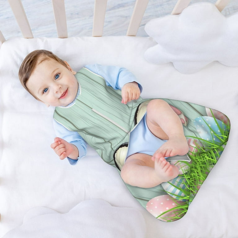 Sikiie White Bunny Bottom And Easter Eggs Baby Sleep Sack, Baby